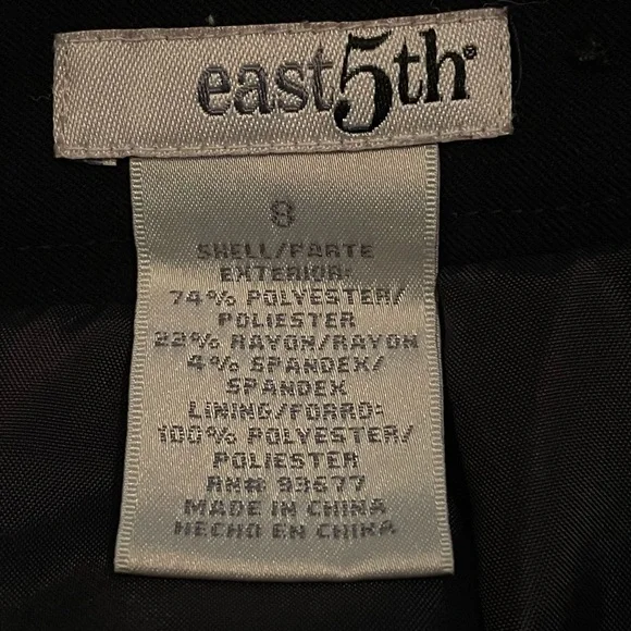 NAVY BLUE LINED PENCIL SKIRT - Picture 6 of 10